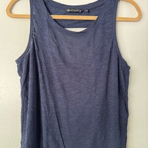 Athleta Burnout Blue Cut Out Tank Top